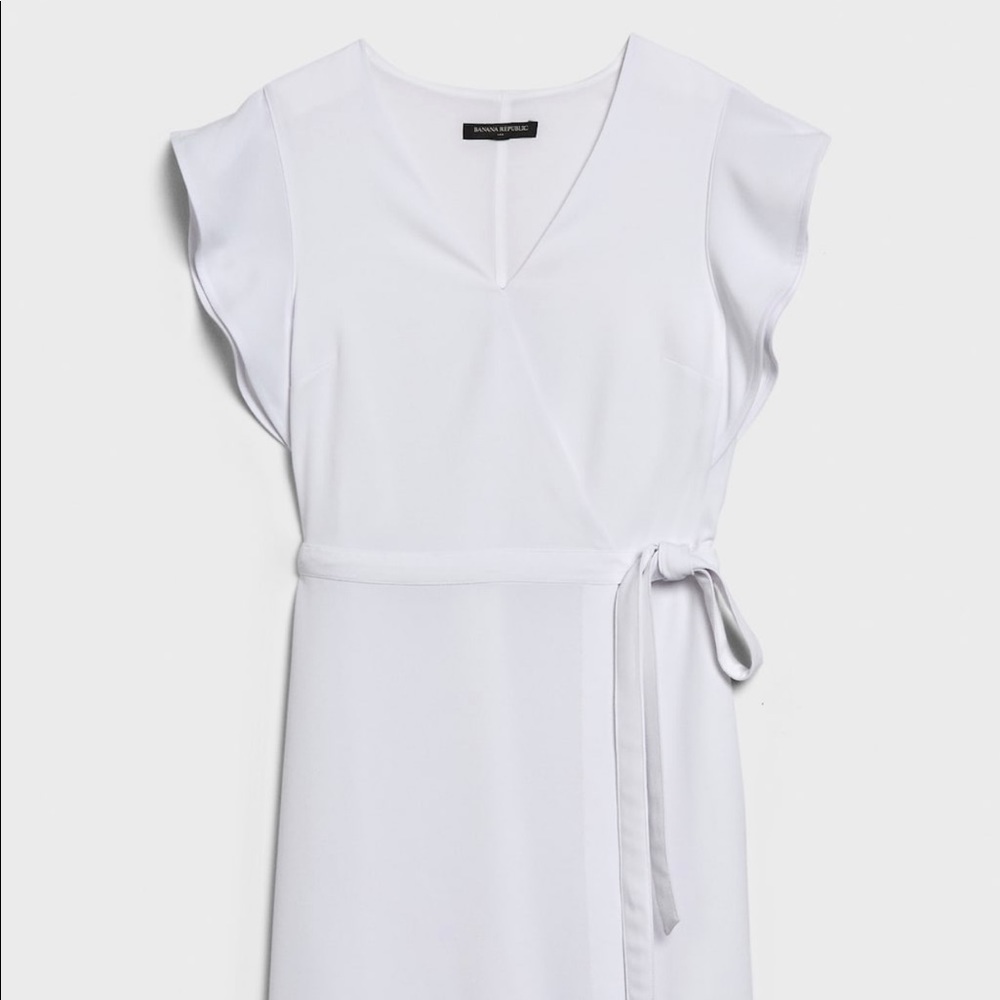 Banana Republic Factory White Wrap Dress